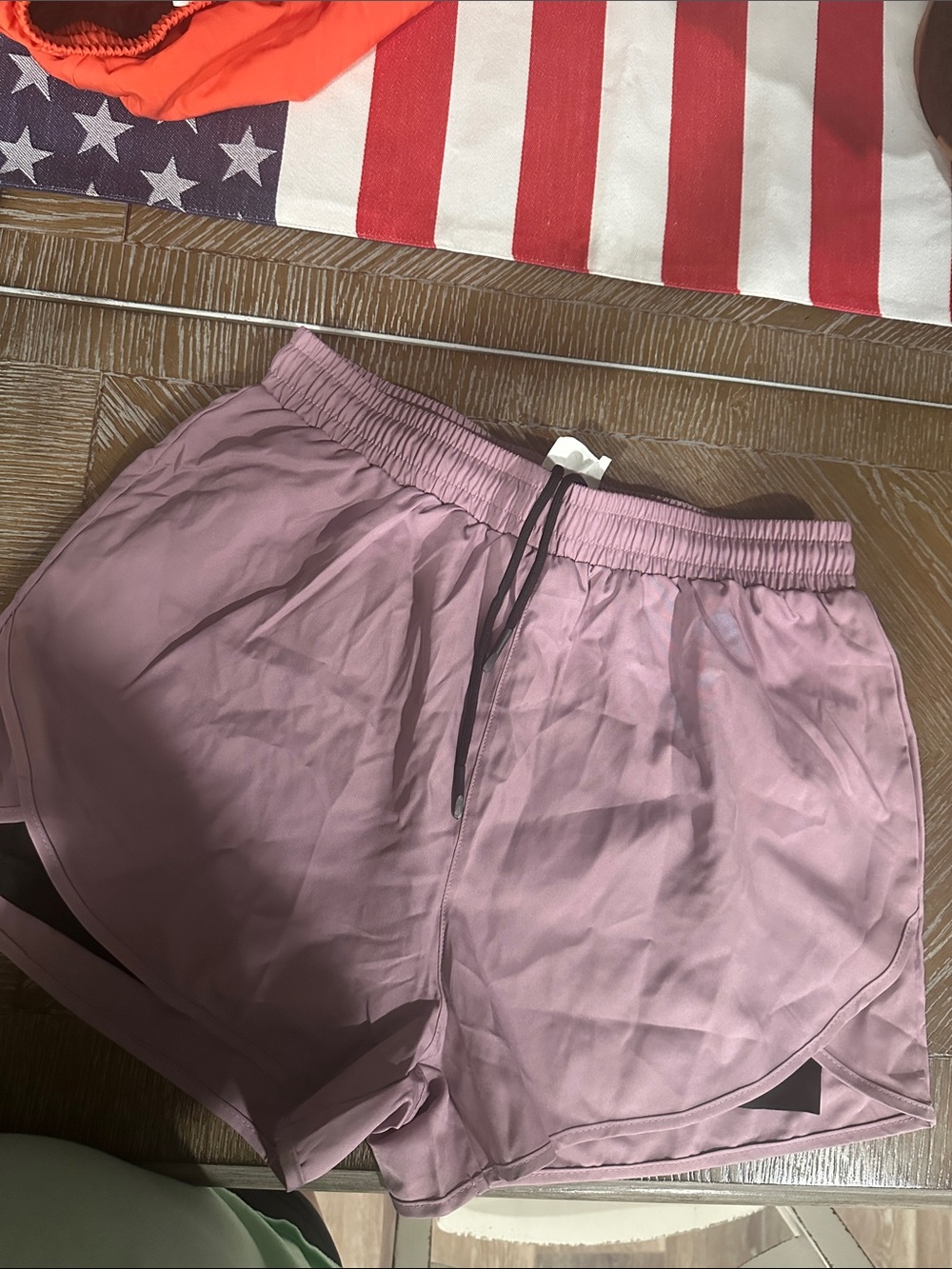 Women's Lavender Athletic Drawstring Shorts